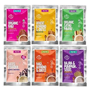 Early Foods Organic Porridge Mixes & Dry Dates Powder, 6 X 50 g